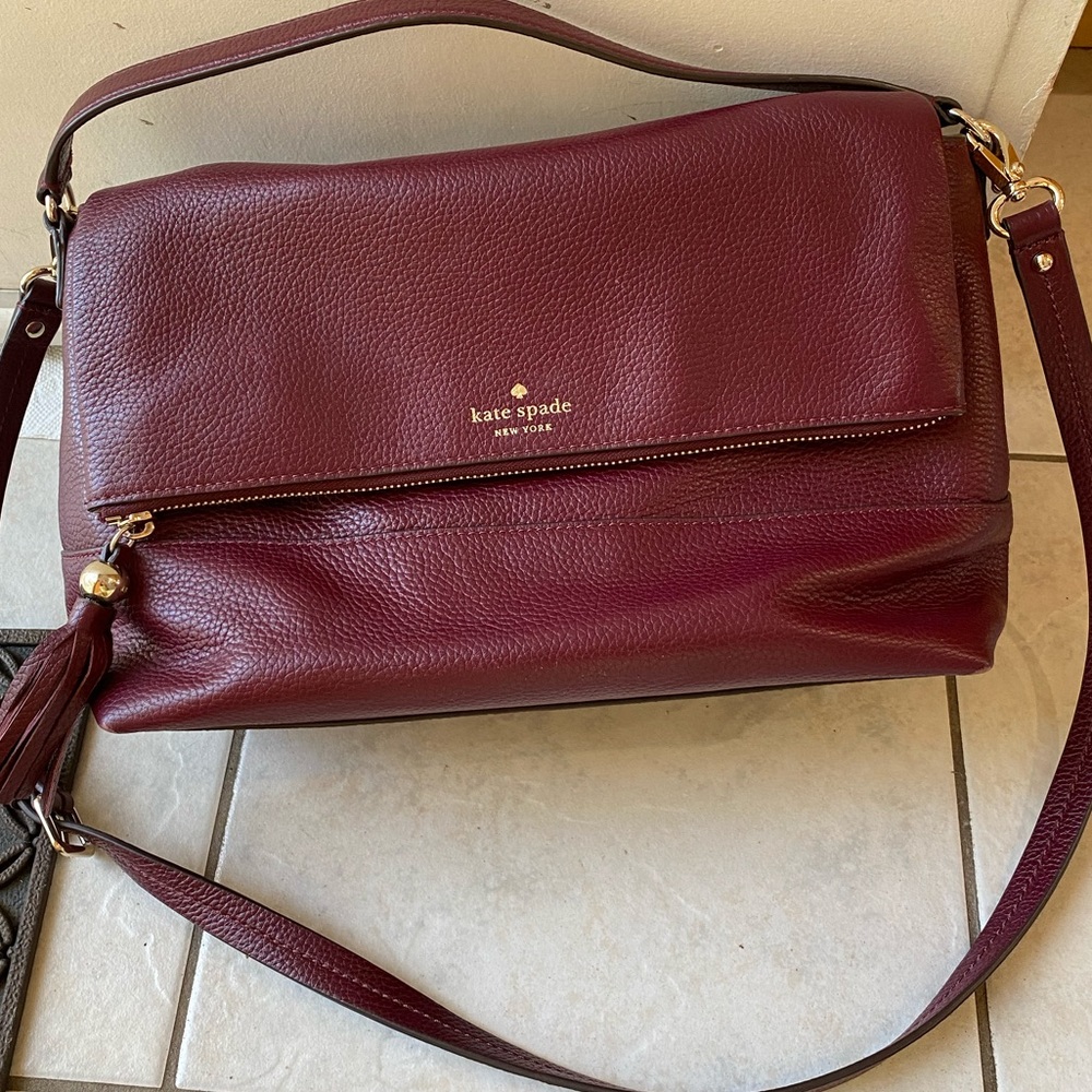 Burgundy crossbody bag from Kate Spade